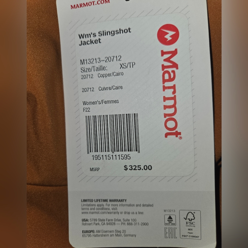NWT Marmot Slingshot Jacket - Picture 12 of 12